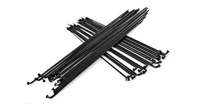 PROPER STRAIGHT GUAGE Spokes 194mm Black - NO NIPPLES £9.99