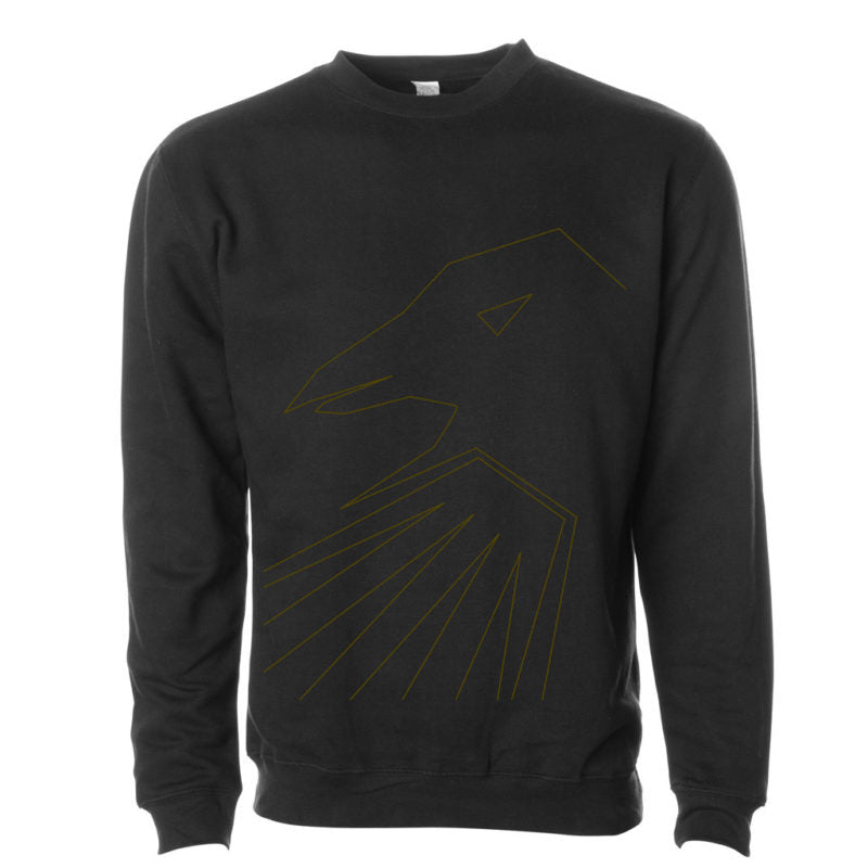 Shadow Thin Line Crew Sweatshirt - Black