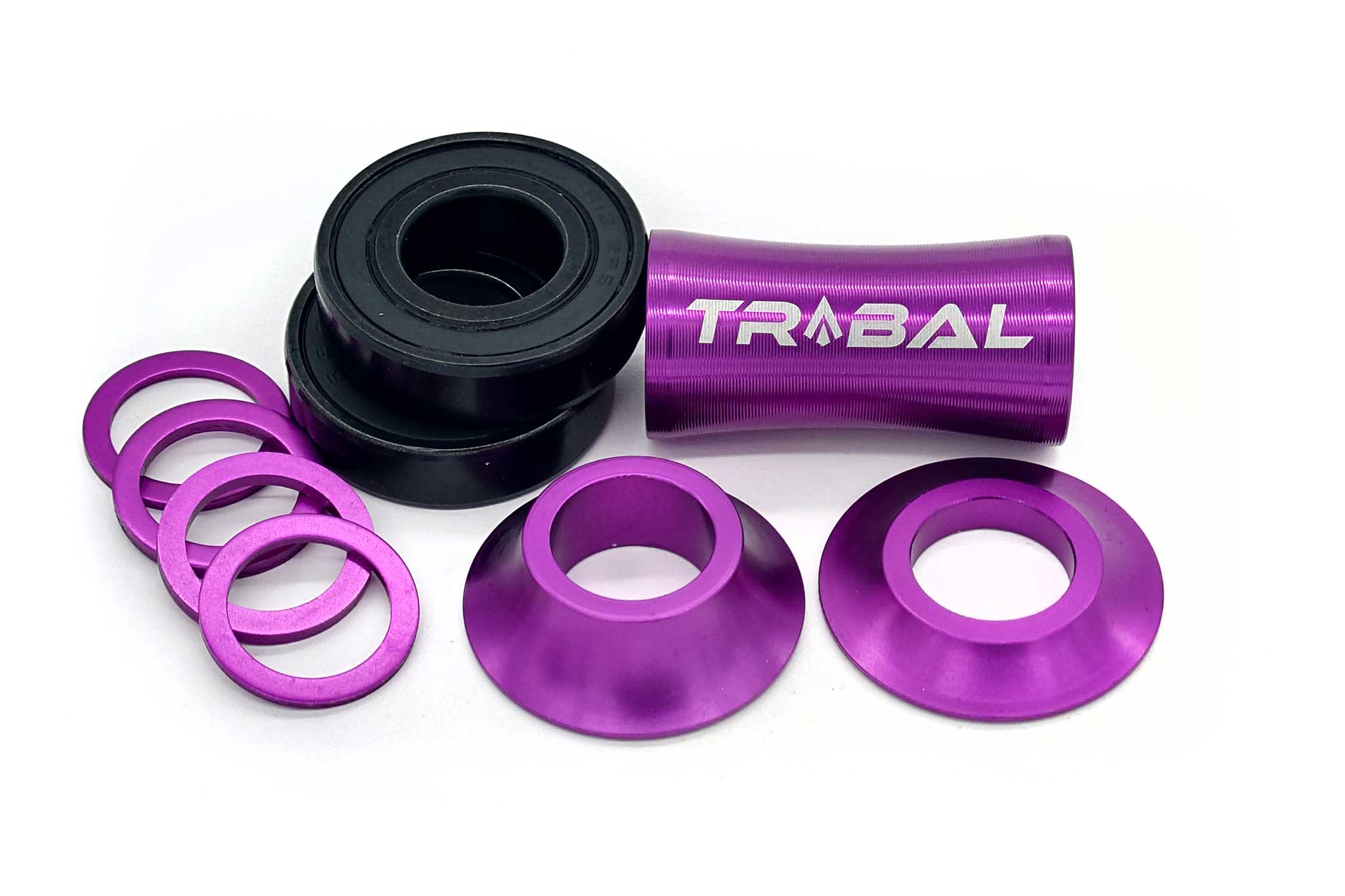 Tribal BMX Tribal Mid Bottom Bracket - Purple 19mm