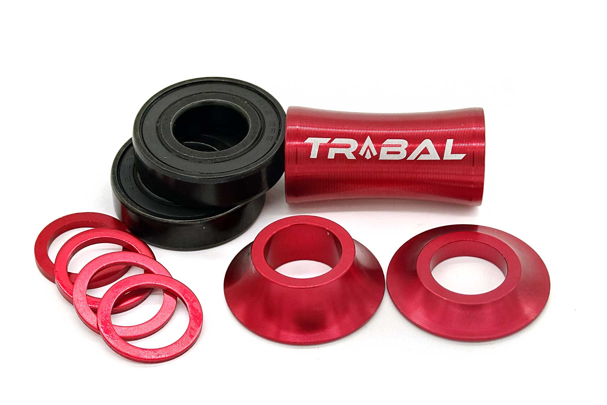 Tribal BMX Tribal Mid Bottom Bracket - Red 19mm
