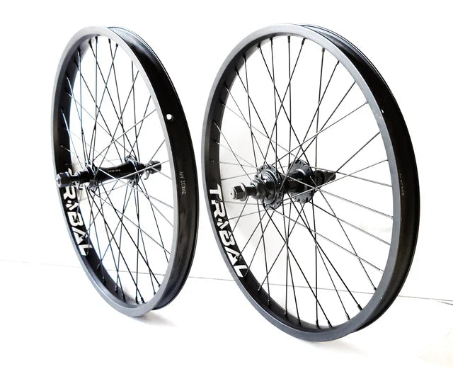 Tribal BMX Tribal 20" Wheelset With RHD Cassette Wheel - Black