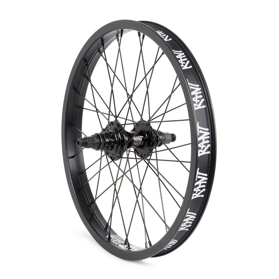 Rant 18" RHD Party On V2 Cassette Rear Wheel - Black 9 Tooth