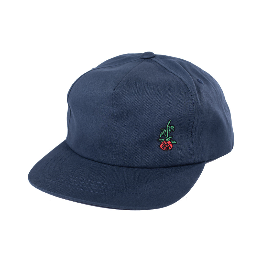 Subrosa Rose Embroidery Cap - Navy Blue