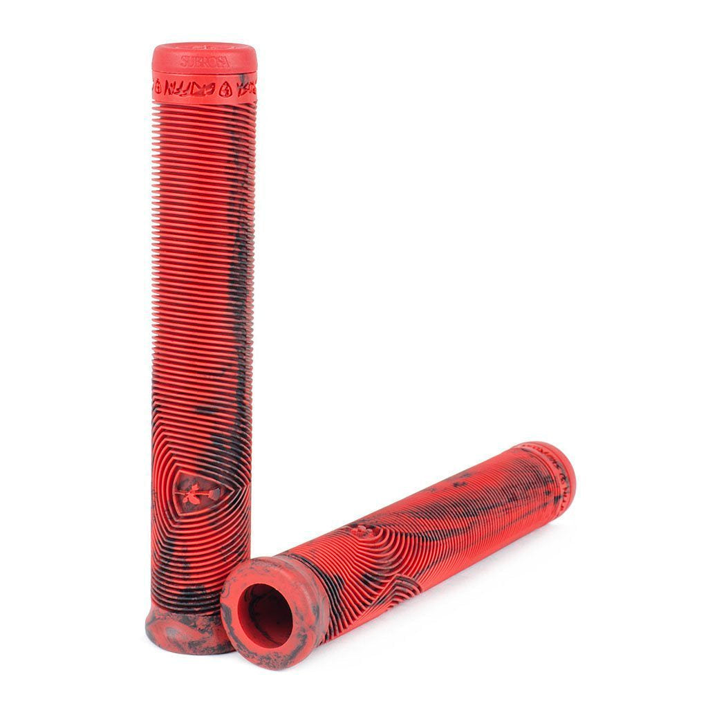 Subrosa Griffin DCR Flangeless Grips - Red / Black Swirl