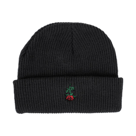 Subrosa Rose Embroidery Beanie - Heather Grey