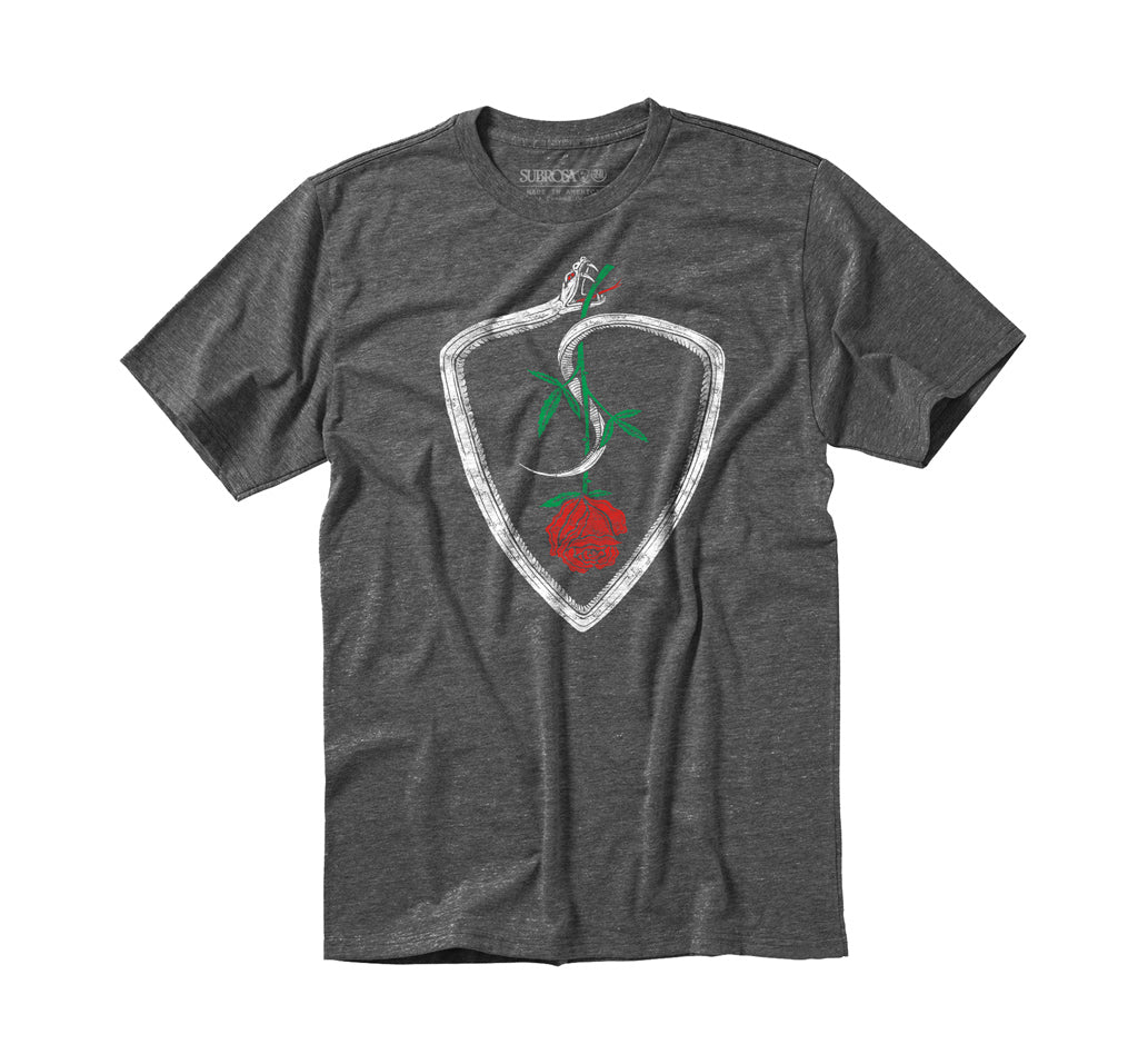Subrosa Snake Shield T-Shirt - Heather Grey