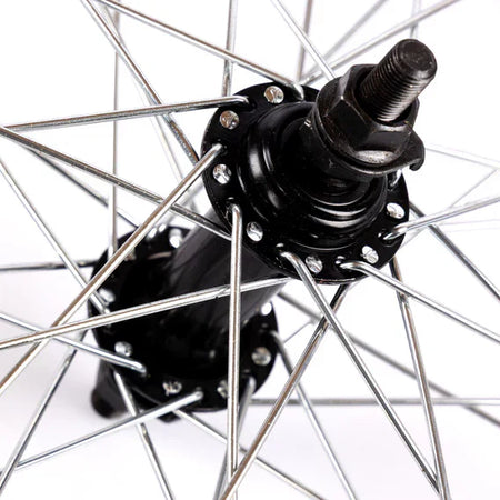 Tribal BMX Tribal 18" RHD Wheelset - Black with Silver Spokes 16 Tooth