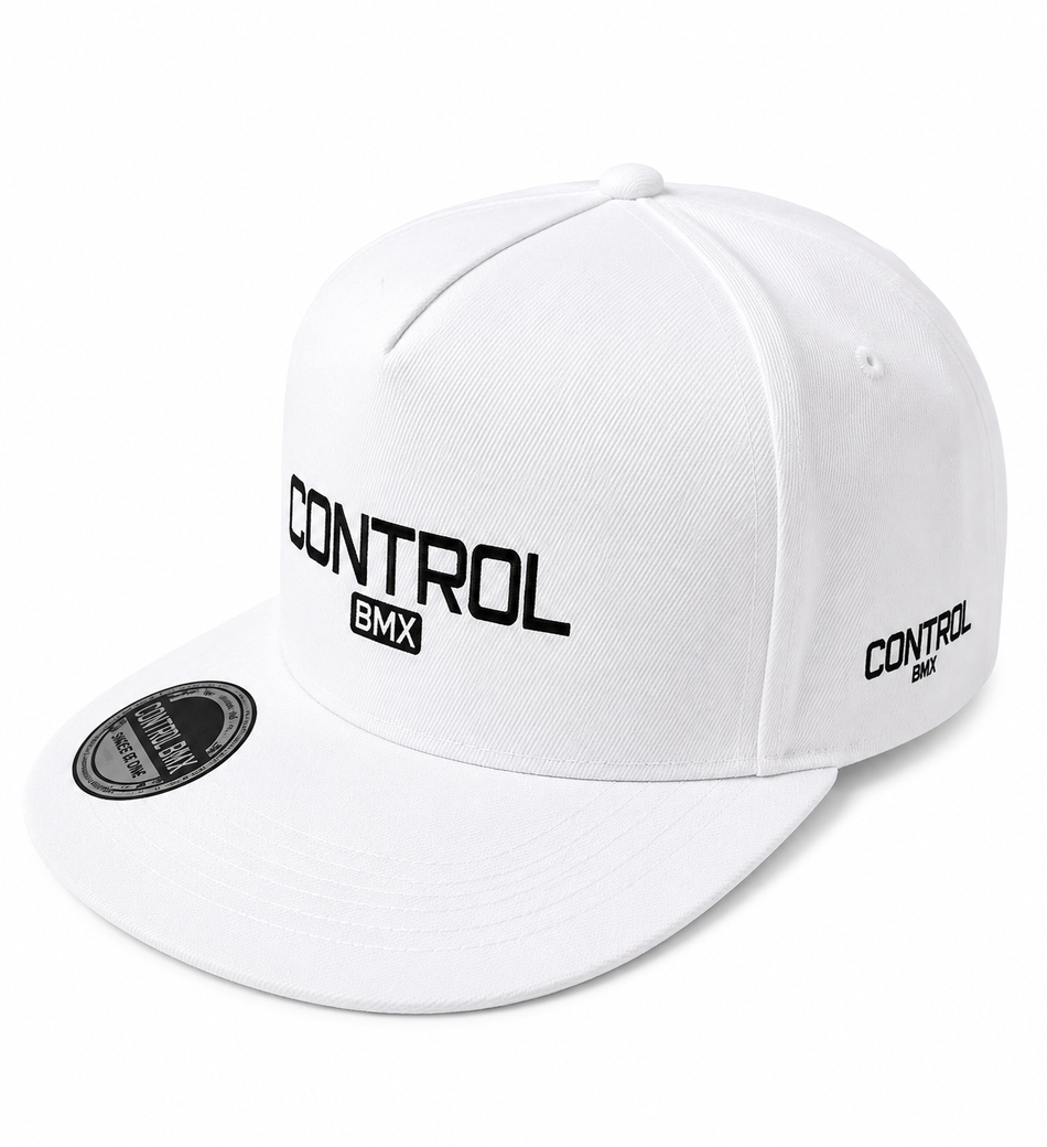 White Control BMX Snapback Cap/Hat
