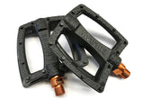 Colony Fantastic Plastic Pedals 9/16" Solid Black coloured axles