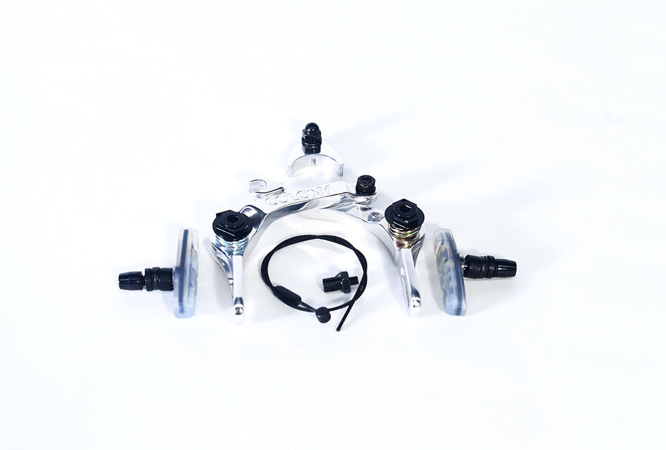 Colony Brethren Brake Set - Forged & CNC Alloy with clear pads