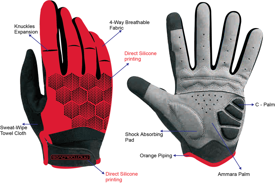 ProtoGloves Dark Red
