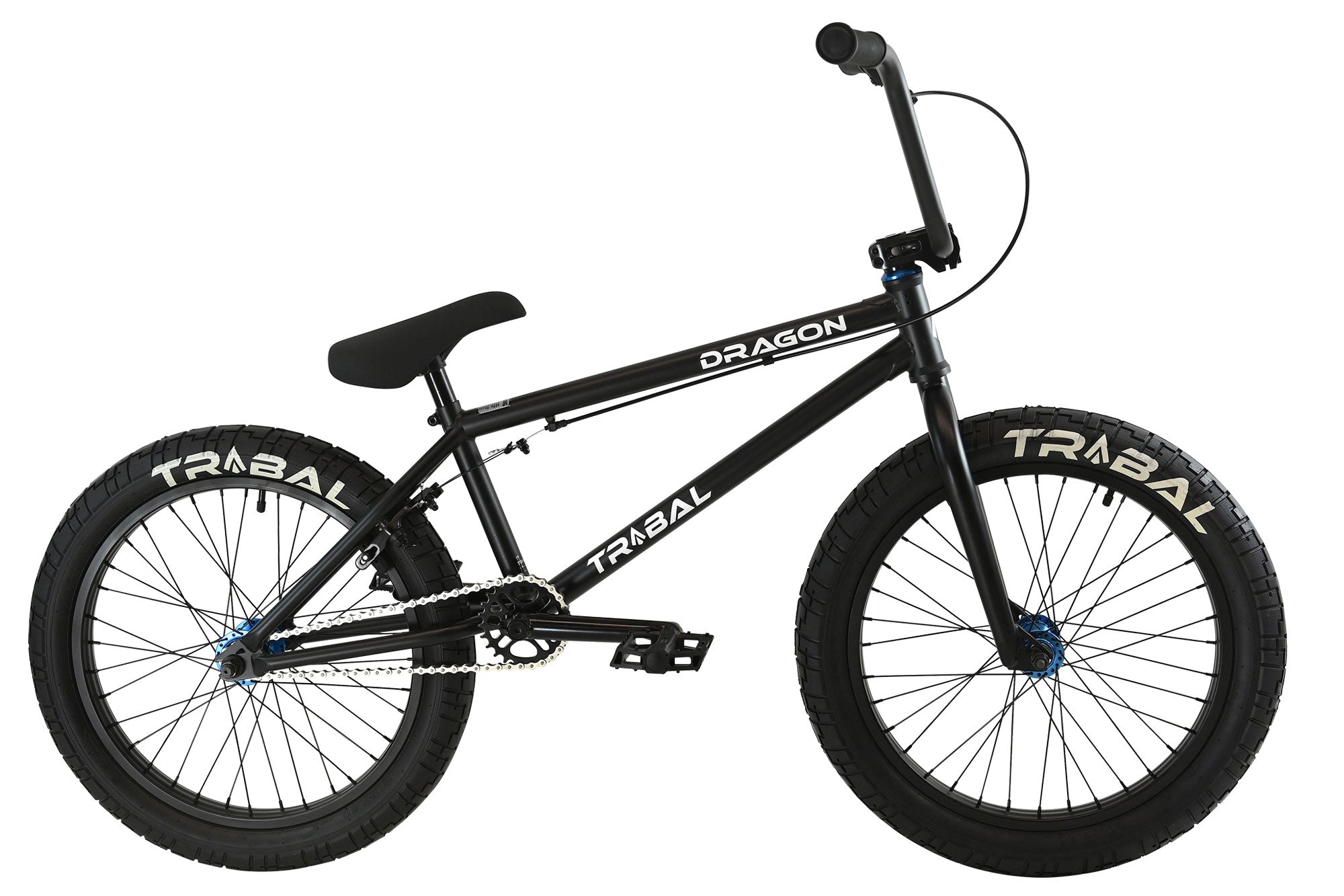 Tribal BMX Tribal Dragon 20" BMX - Matte Black With Blue parts