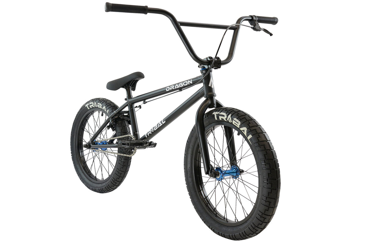 Tribal BMX Tribal Dragon 20" BMX - Matte Black With Blue parts