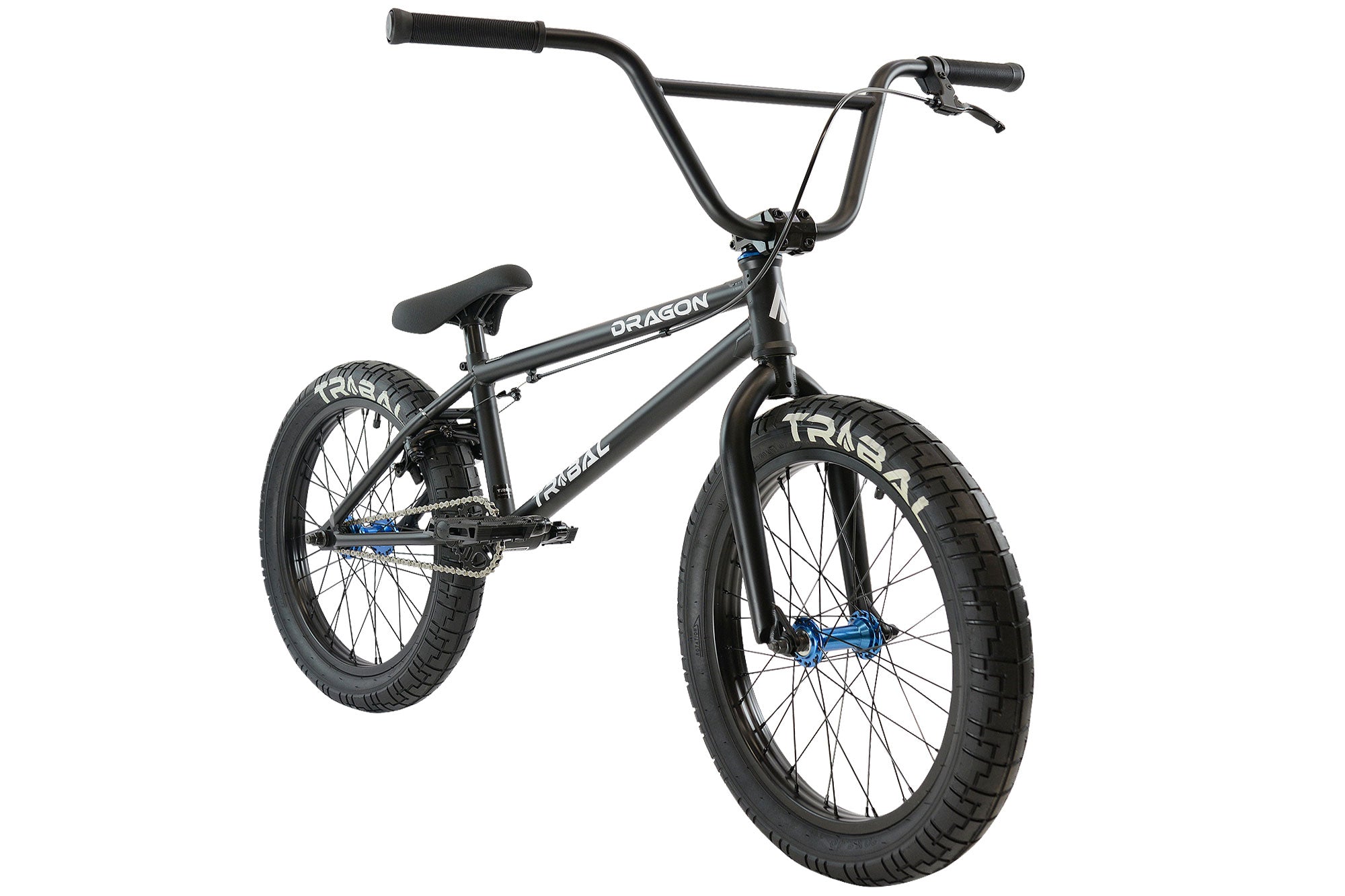 Tribal BMX Tribal Dragon 20" BMX - Matte Black With Blue parts