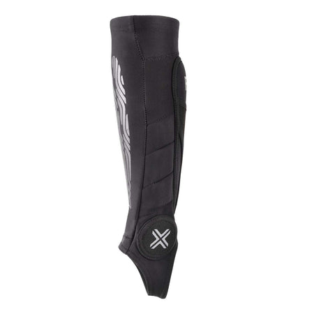 FUSE Omega Pro Shin Pad Combo, Lightweight, Breathable Strapless Design, Kevlar Front, Sas-Tec Impact Protection, Black/Yellow.