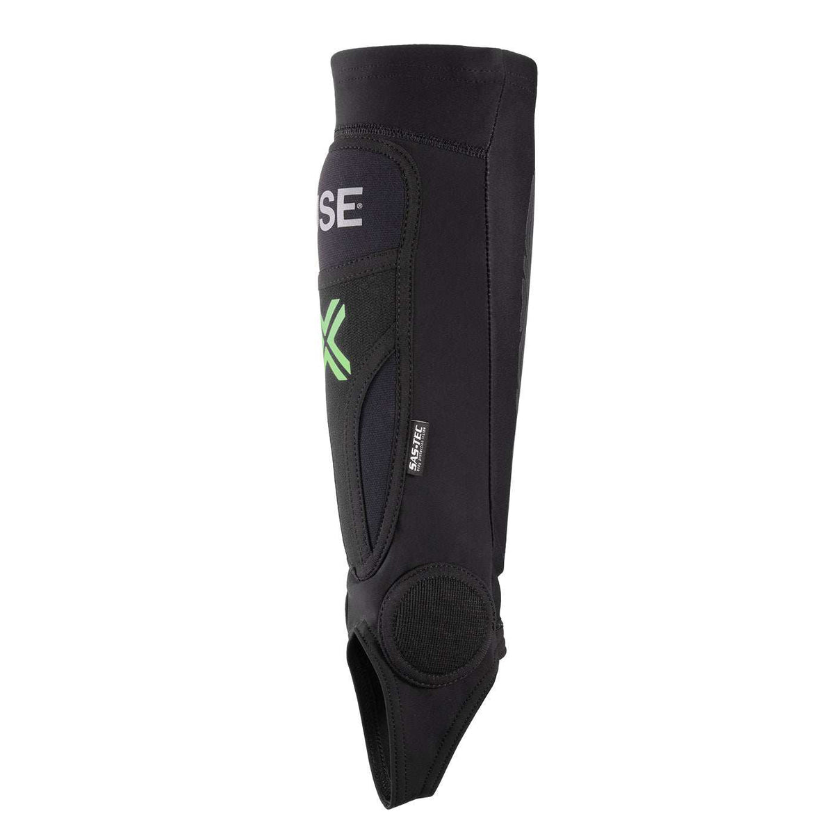 FUSE Omega Pro Shin Pad Combo, Black/Yellow, Lightweight Strapless Design.