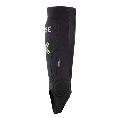 FUSE Omega Pro Shin Pad Combo, Black/Yellow, Lightweight Strapless Design.