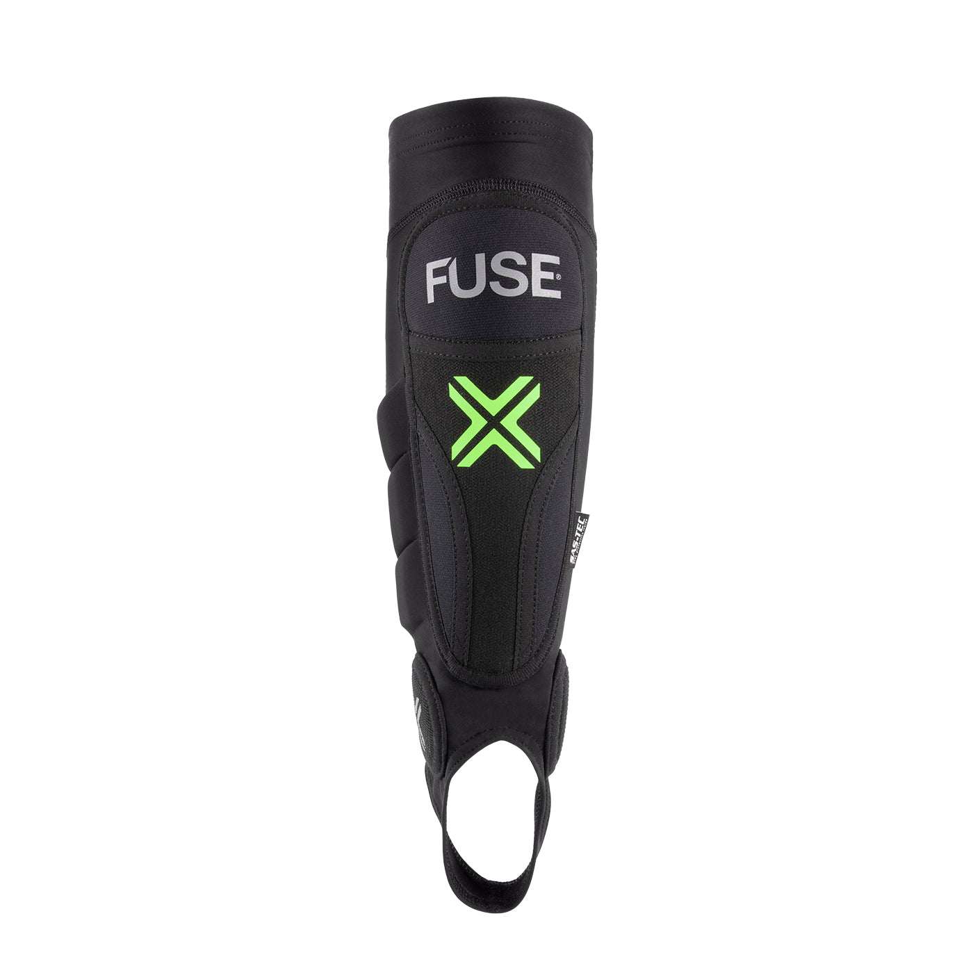 FUSE Omega Pro Shin Pad Combo, Lightweight Black/Yellow Strapless Design, Featuring Kevlar And Sas-Tec Foam For High Impact Protection.