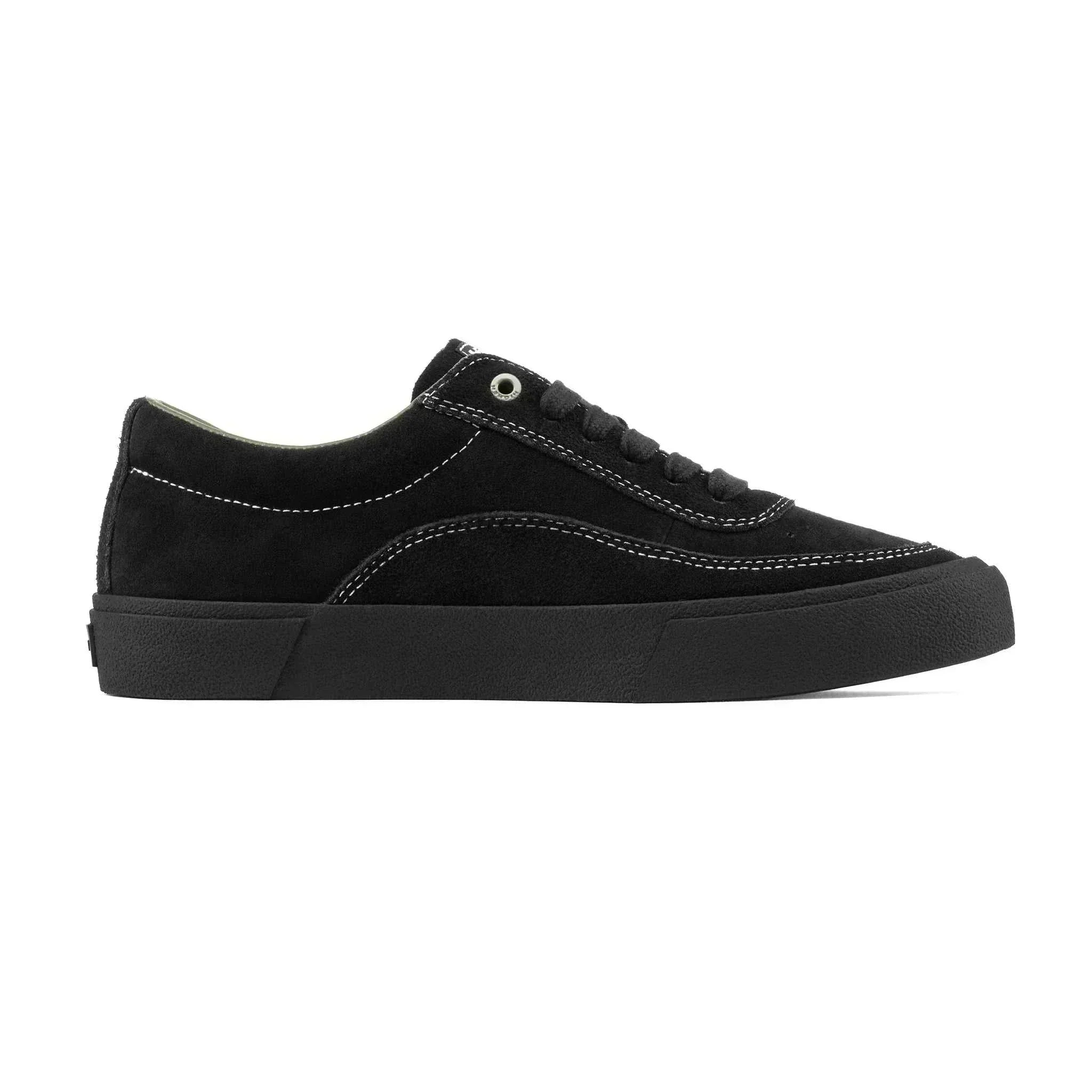 HIGHER Crypt Suede Black Low-Profile Suede Sneaker With Reinforced Toe And Side Panels