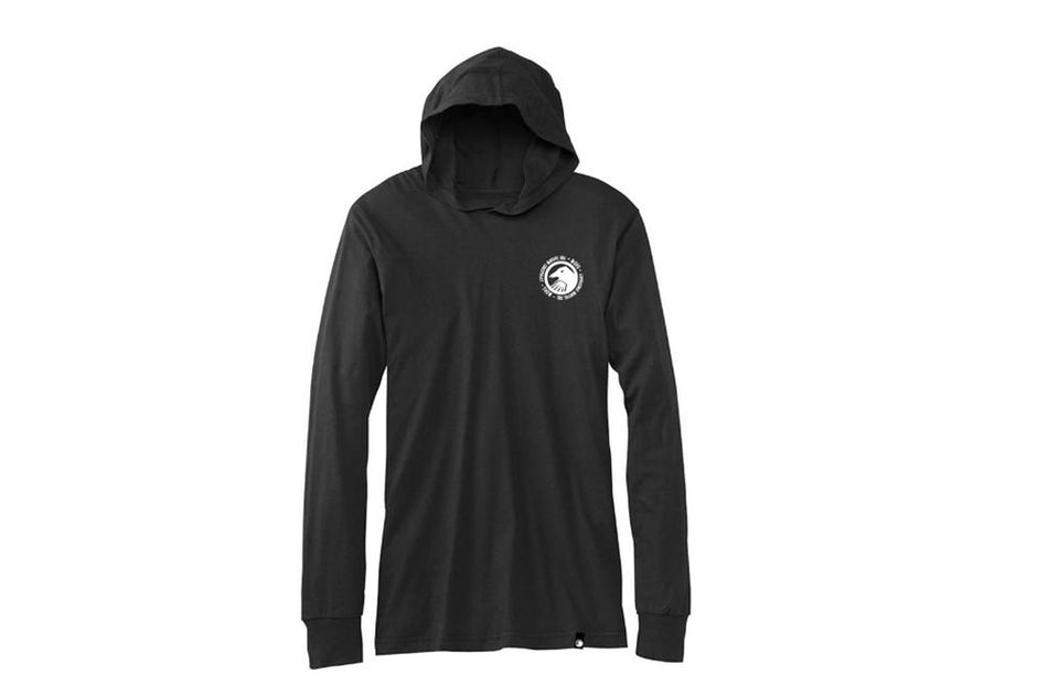 Shadow Marks Long Sleeve Hooded T-Shirt - Dark Grey XL