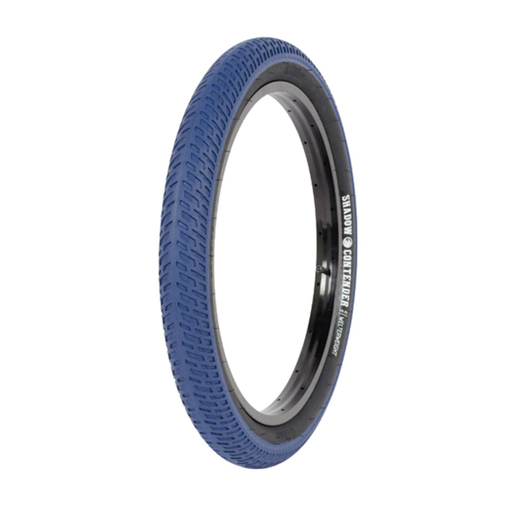 The Shadow Conspiracy Bmx Contender Tyre Blue With Black Sidewall