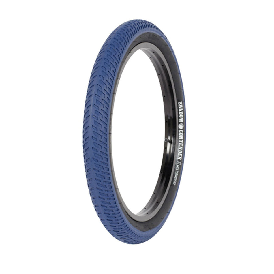 The Shadow Conspiracy Bmx Contender Tyre Blue With Black Sidewall