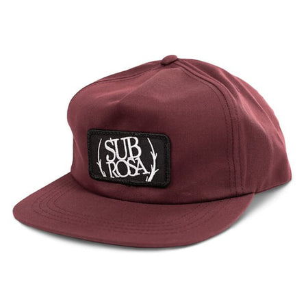 Subrosa Bold Patch Snapback Cap - Maroon | BMX