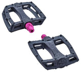 Colony Fantastic Plastic Pedals 9/16" Solid Black coloured axles