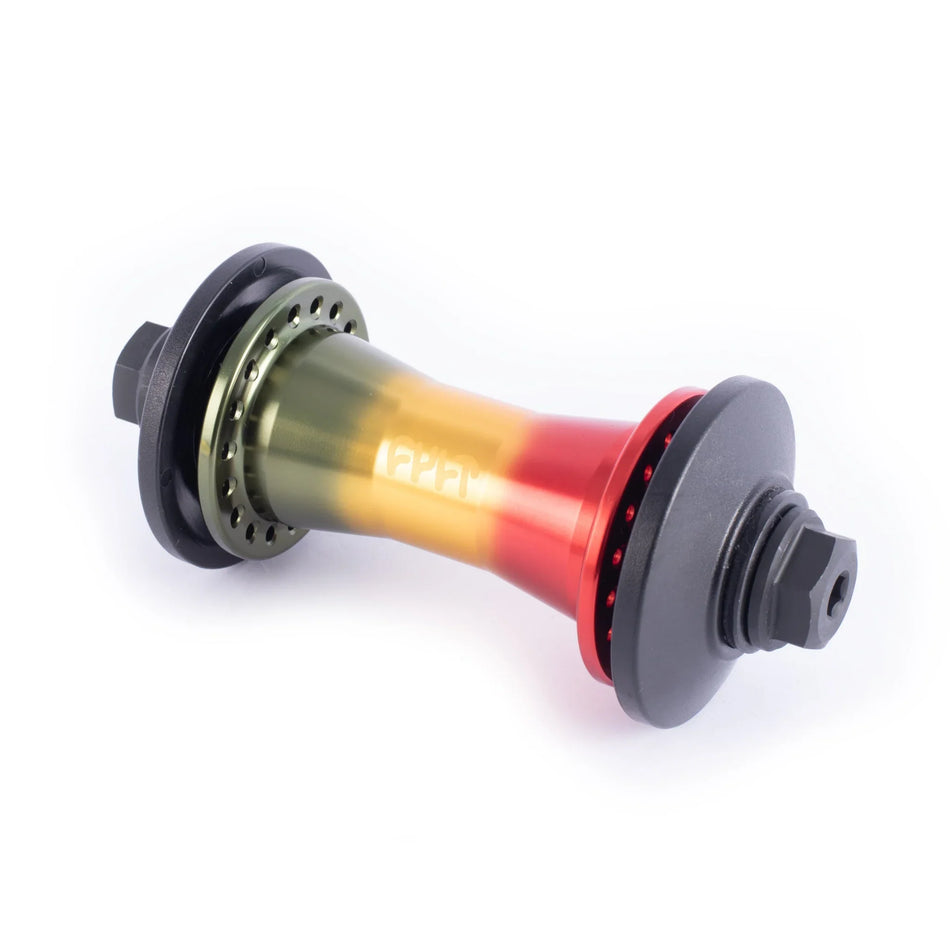 Cult Crew Front Hub With Hubguards - Rasta 10mm (3/8")