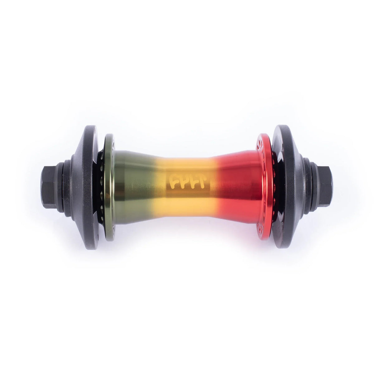 Cult Crew Front Hub With Hubguards - Rasta 10mm (3/8")