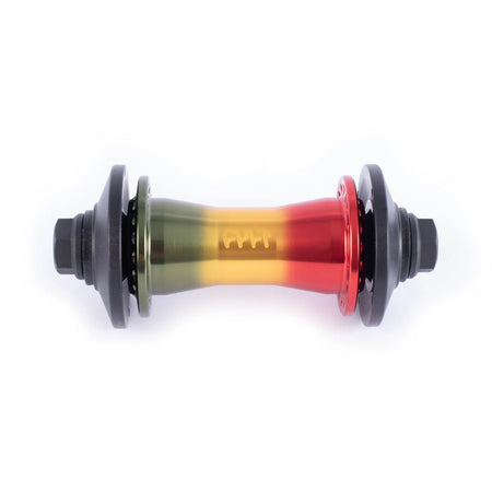 Cult Crew Front Hub With Hubguards - Rasta 10mm (3/8")