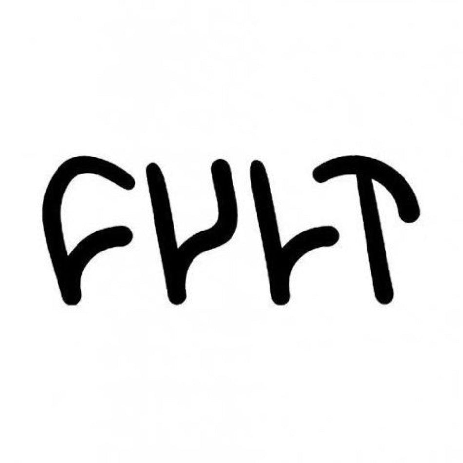 Cult die cut sticker Black