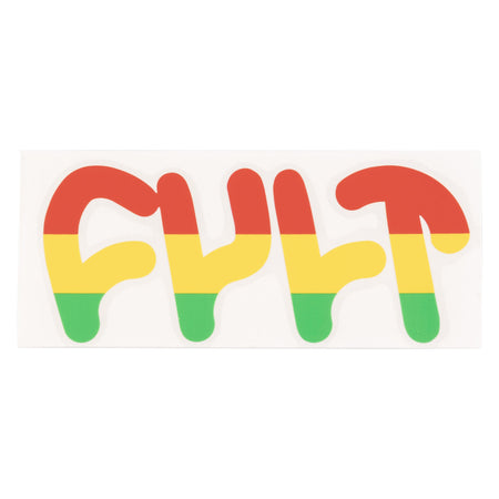 Cult Thick Logo Die Cut Sticker - Rasta