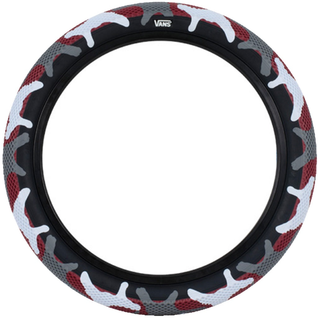 Cult Vans Tyre 20" - Red Camo With Black Sidewall 2.40"