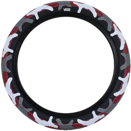 Cult Vans Tyre 20" - Red Camo With Black Sidewall 2.40"