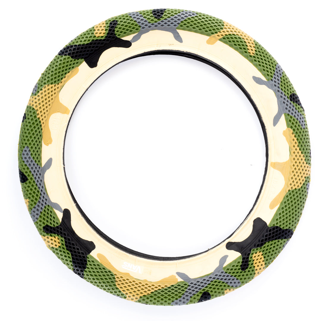 Cult 16" Vans Tyre - Camo With Skin Sidewall 2.30" | BMX