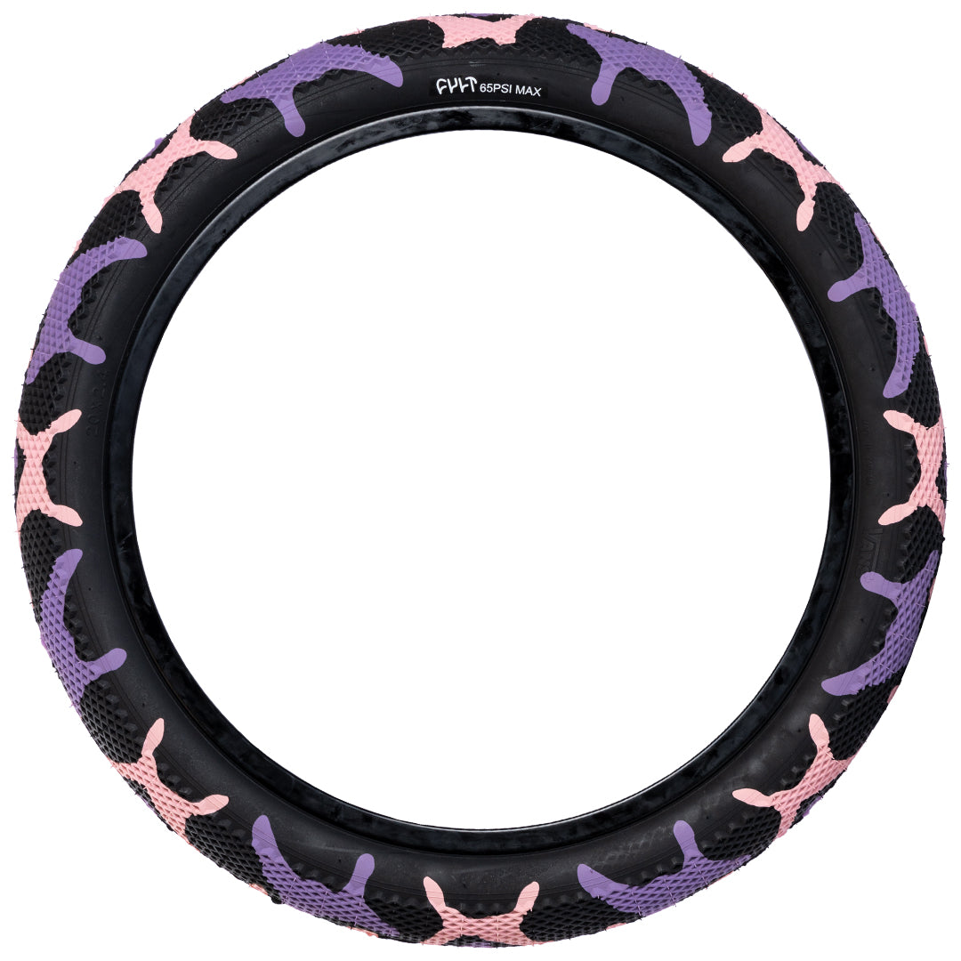 Cult Vans Tyre 26" - Purple Camo With Black Sidewall 2.10"