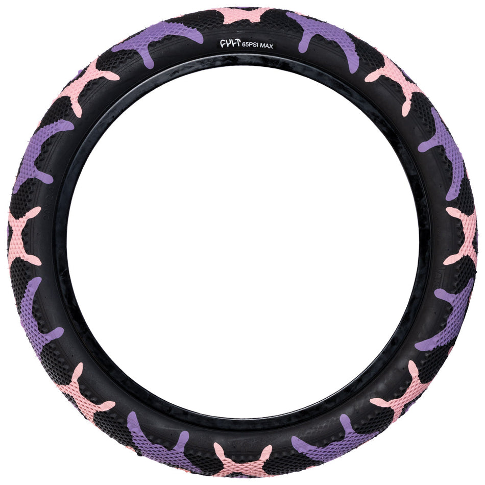 Cult Vans Tyre 26" - Purple Camo With Black Sidewall 2.10"