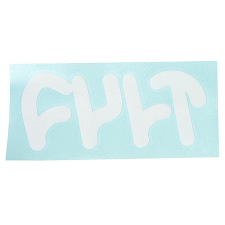 Cult Thick Logo Die Cut Sticker - White