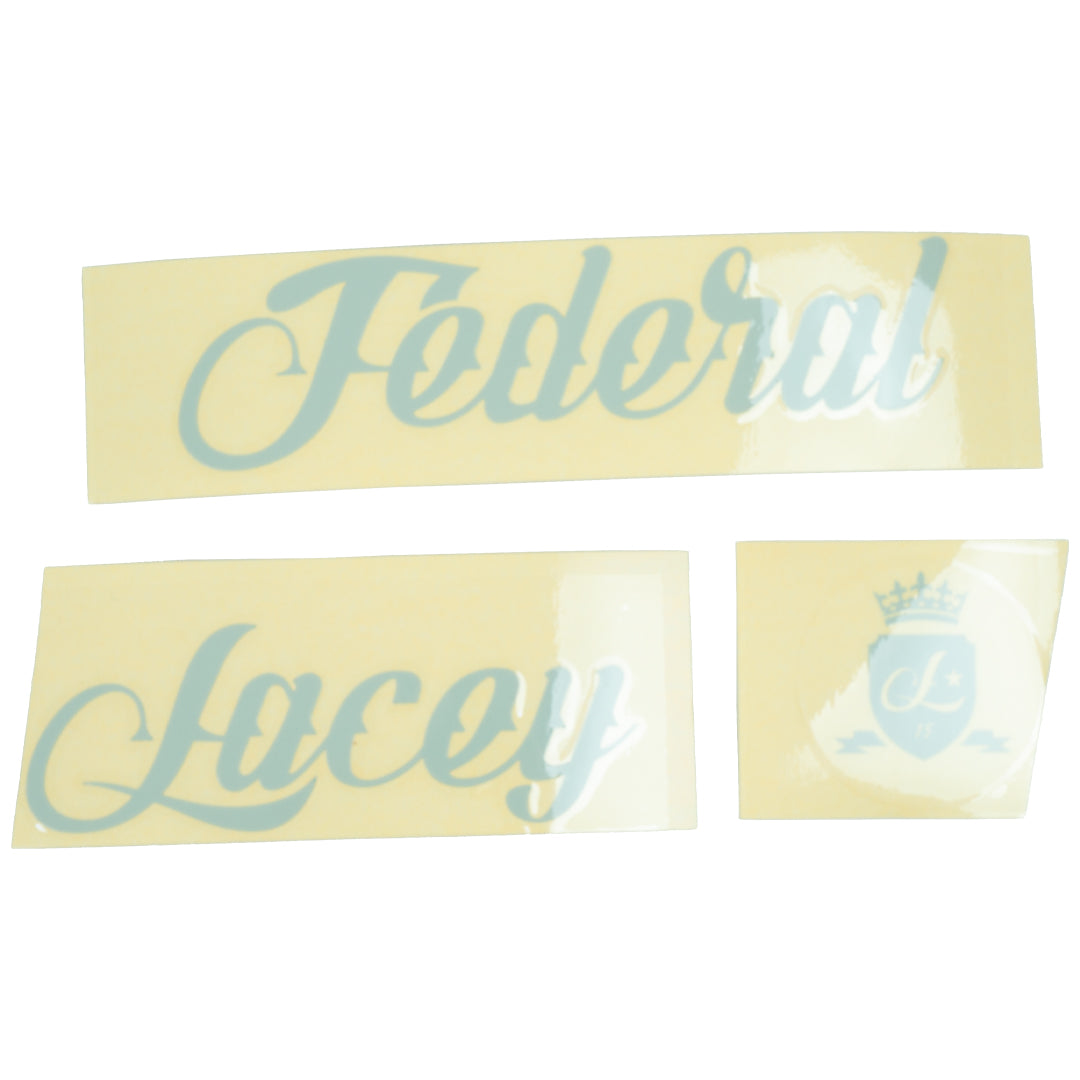 Federal Lacey Frame Sticker Set - Grey