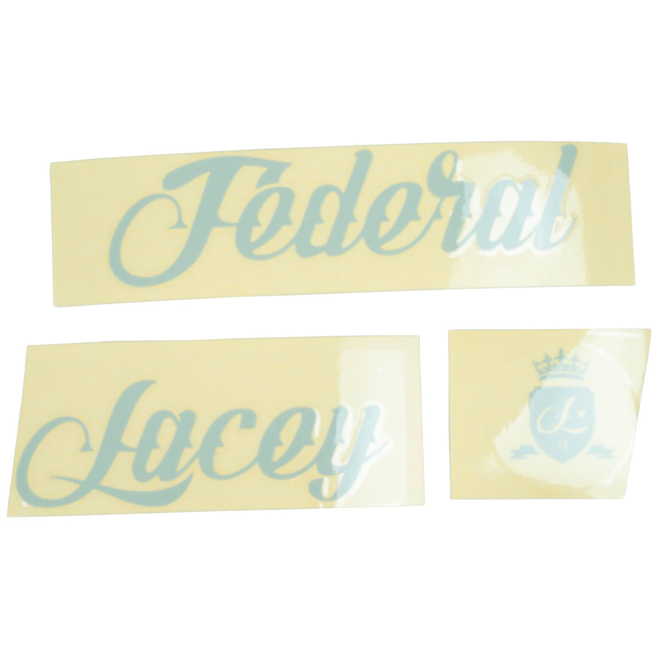 Federal Lacey Frame Sticker Set - Grey