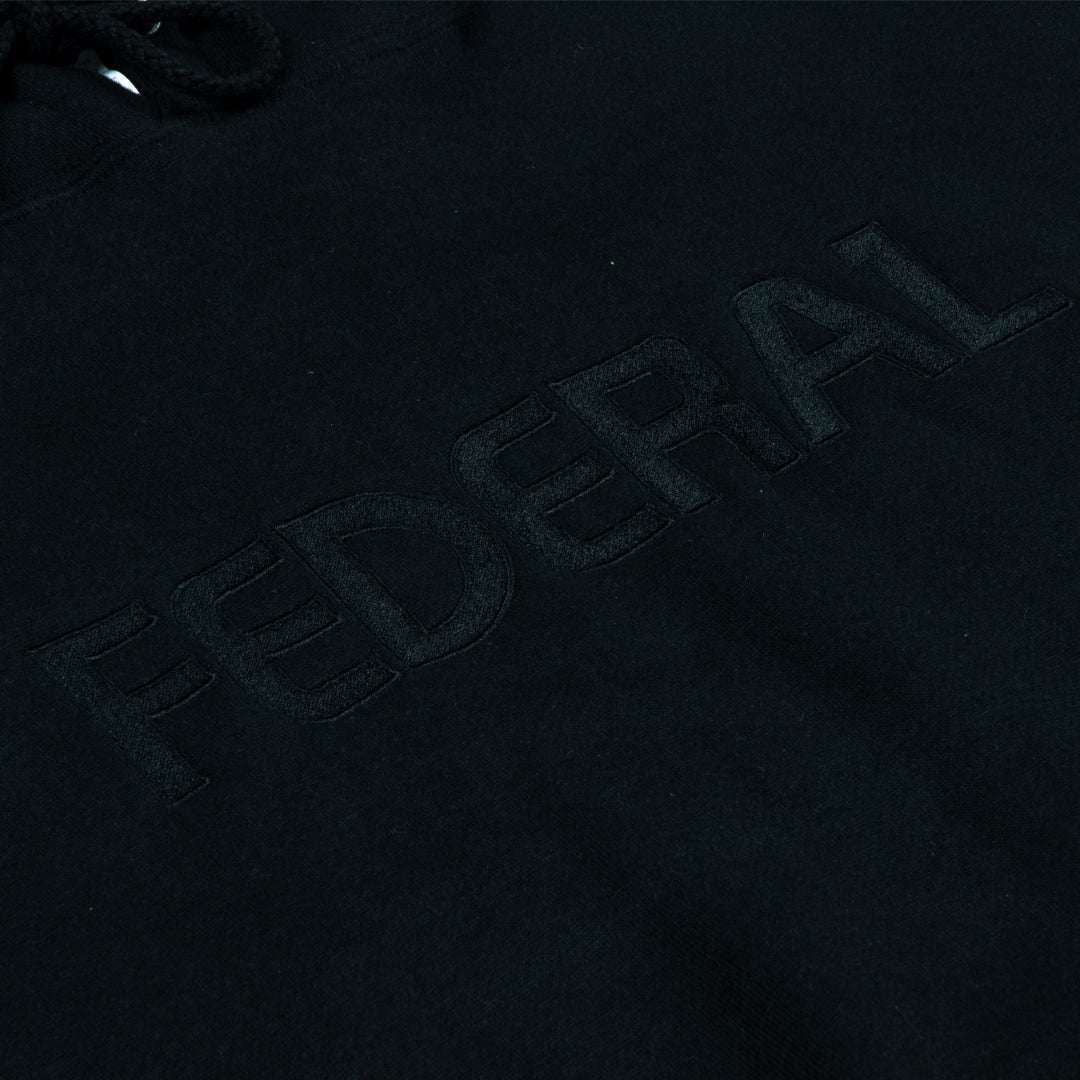 Federal Embroidered Hoodie - Black