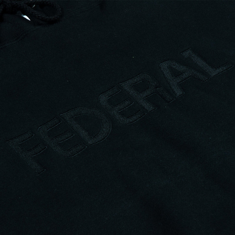 Federal Embroidered Hoodie - Black