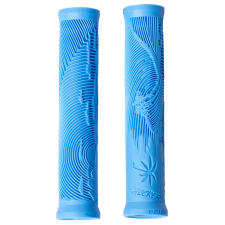 ODI Hucker Flangeless Grips - Light Blue 160mm