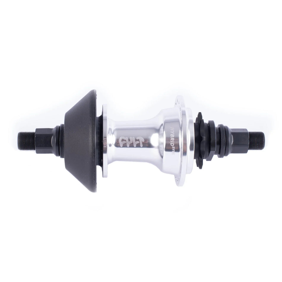 Cult RHD Hybrid Hub - Polished Silver 9 Tooth