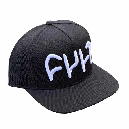 Cult Big Logo Snapback - Black With White Embroidery