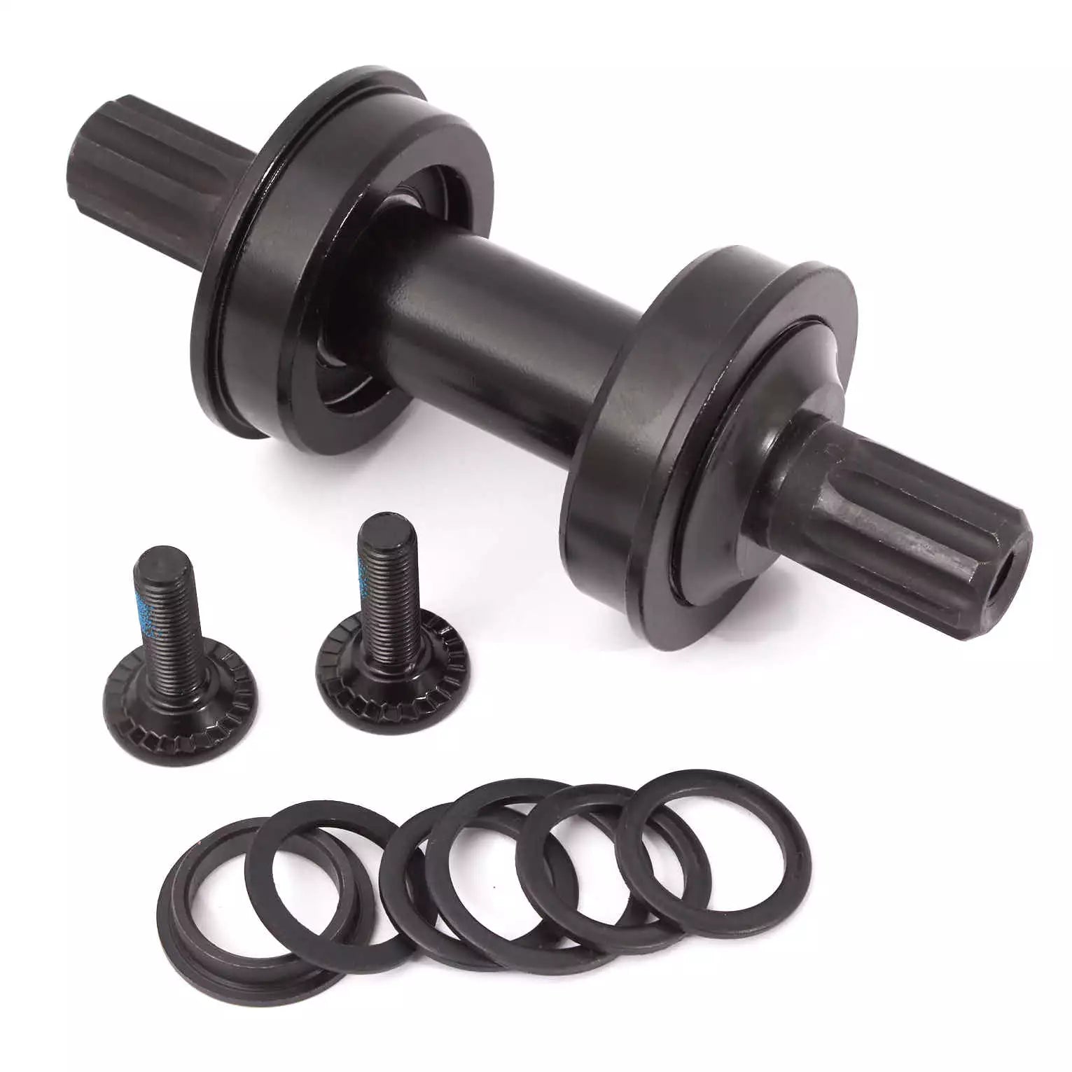 KHE US Bottom Bracket With 8 Spline Axle - Black 19mm