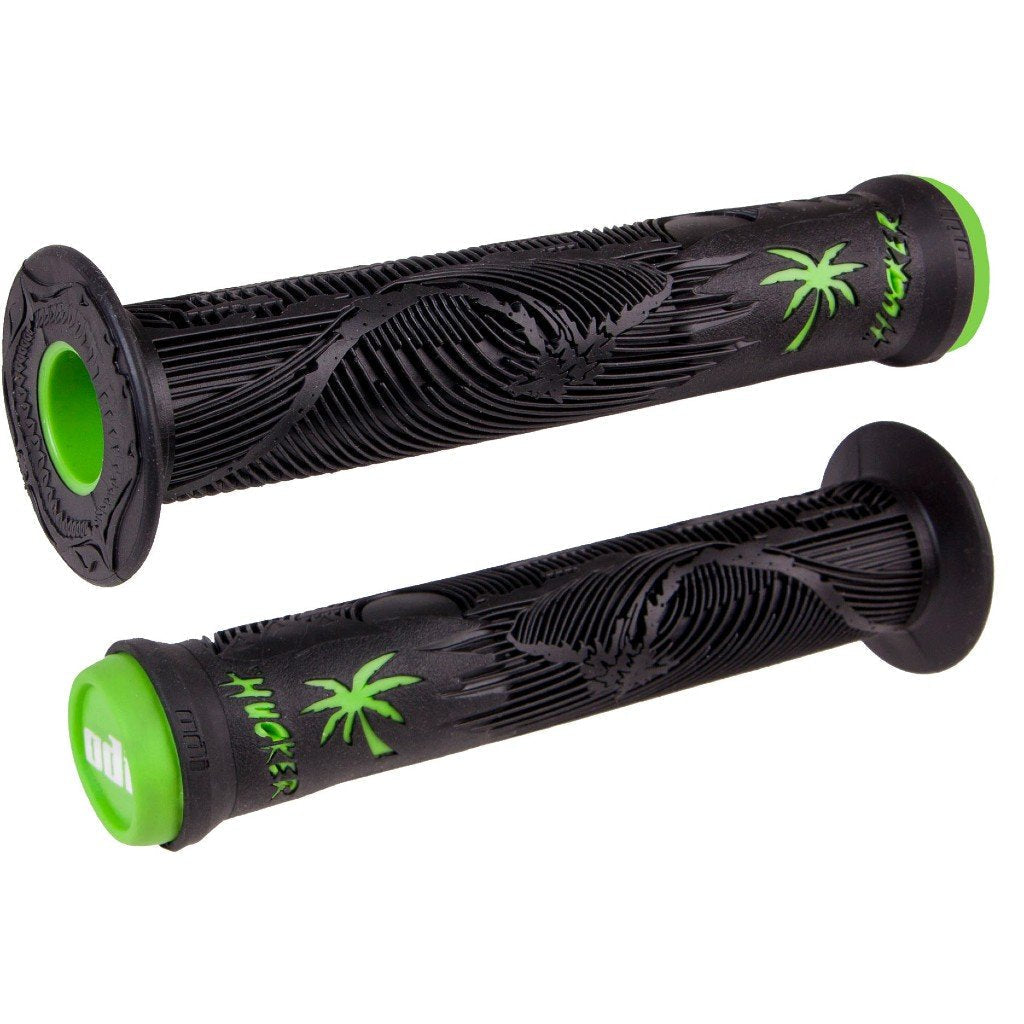 ODI Hucker Grips - Black / Green 160mm