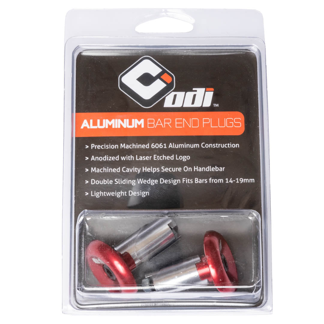 ODI Aluminium Bar Ends - Red