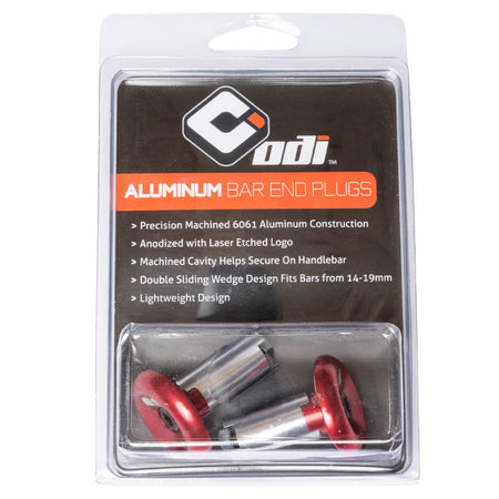 ODI Aluminium Bar Ends - Red